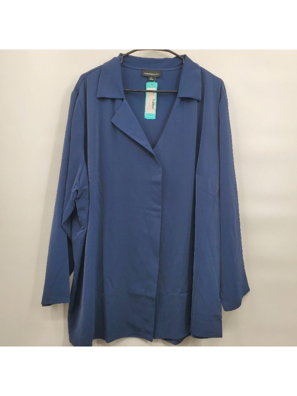 FORTUNE + IVY Hildie Surplice Blouse Top Women Plus Size 2X NWT Long Sleeve